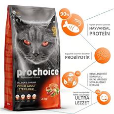 Pro Choice Pro 33 Sterilised Somonlu Kısırlaştırılmış Kedi Maması