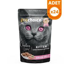 Pro Choice Tahılsız Kitten Tavuk ve Ciğerli Yavru Konserve Kedi Maması