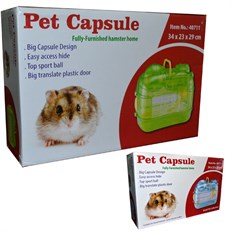 Qh Pet Cage Pet Capsule Akrilik Hamster Kafesi