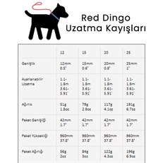 Red Dingo Zincir Desenli Köpek Uzatma Tasması