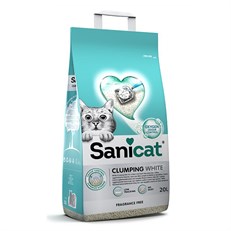 Sanicat Clumping White Kokusuz Süper Topaklanan Beyaz Kedi Kumu