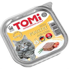 Tomi Kanatlı Eti ve Kaz Ciğerli Yetişkin Konserve Kedi Maması