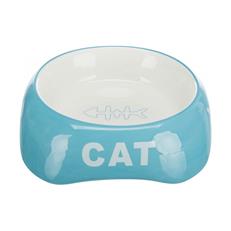 Trixie Seramik Kedi Mama ve Su Kabı Cat Kılçık Desenli