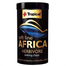 Tropical Softline Africa Herbivore Chips Afrika Balıkları için Batan Yumuşak Taneli Cips Balık Yemi