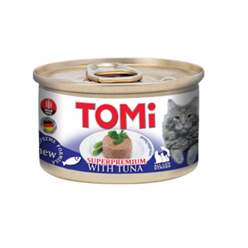 Tomi Kıyılmış Ton Balıklı Tahılsız Yetişkin Konserve Kedi Maması