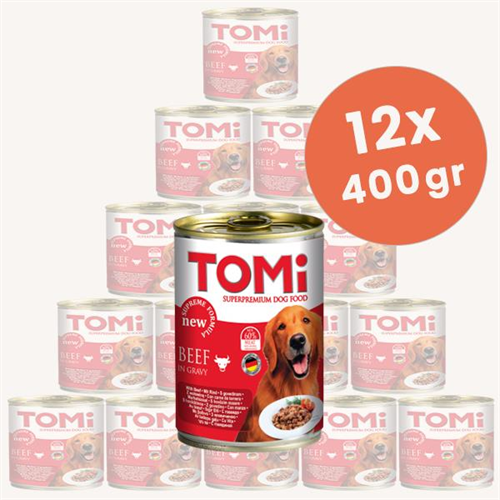 Tomi Sığır Etli Köpek Konservesi 12x400 Gr