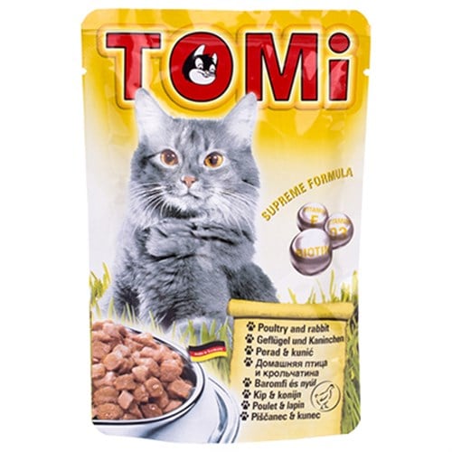 Tomi Tavşan ve Kanatlı Etli Yetişkin Konserve Kedi Maması