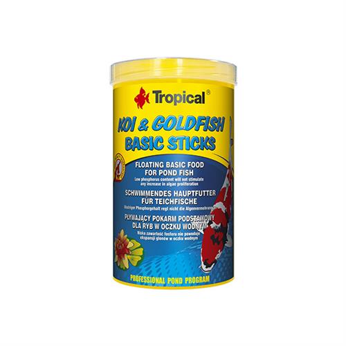 Tropical Koi Goldfish Basic Sticks Havuz Balıkları için Yüzücü Temel Balık Yemi