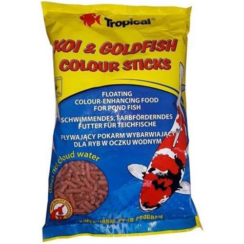 Tropical Koi Goldfish Colour Sticks Havuz Balıkları için Renklendirici Temel Balık Yemi