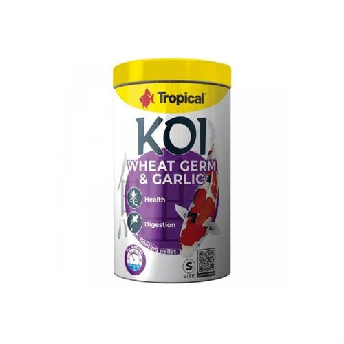 Tropical Koi Wheat Germ & Garlic S Koi ve Japon Balıkları için Pellet Balık Yemi 1000 Ml