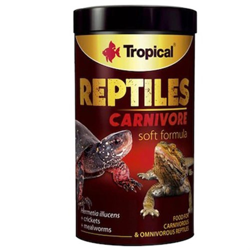 Tropical Reptiles Carnivore Soft Etobur ve Omnivor Sürüngenler için Yem