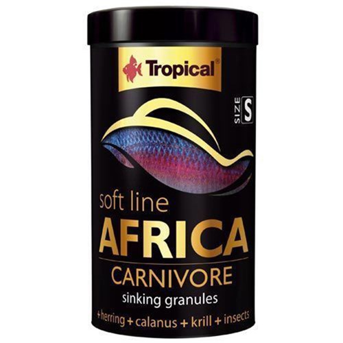 Tropical Softline Africa Carnivore S Afrika Balıkları için Dibe Batan Yumuşak Taneli Granül Balık Yemi