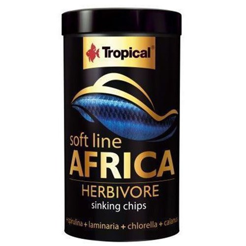 Tropical Softline Africa Herbivore Chips Afrika Balıkları için Batan Yumuşak Taneli Cips Balık Yemi