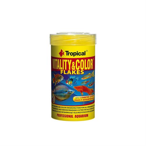 Tropical Vitality Color Flakes Tropikal Balıklar için Renklendirici Pul Balık Yemi