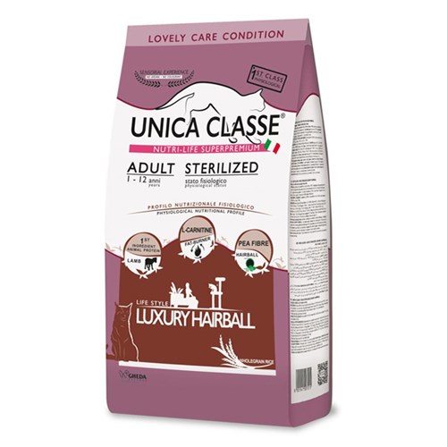 Unica Classe Adult Sterilised Hairball Tüy Yumağı Önleyici Kuzu Etli Kısırlaştırılmış Kedi Maması