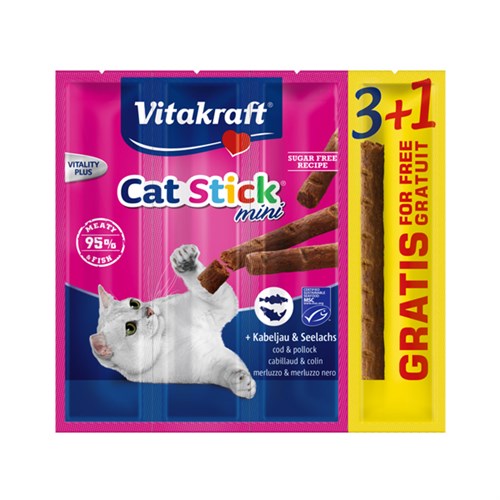 Vitakraft Stick Morina Balıklı Kedi Ödül Maması 4x
