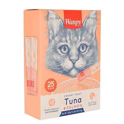 Wanpy Ton Balığı ve Somonlu Sıvı Kedi Ödül Maması