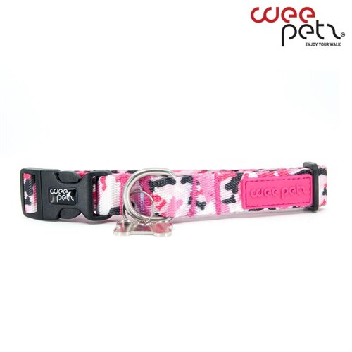 WeePetz Pink Camo Collar Köpek Boyun Tasması (M)