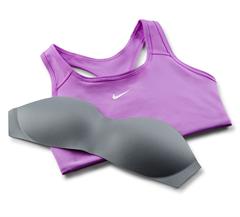 Nike Dri-FIT Swoosh Orta Destekli Tek Parça Pedli Kadın Spor Sütyen BV3636-533
