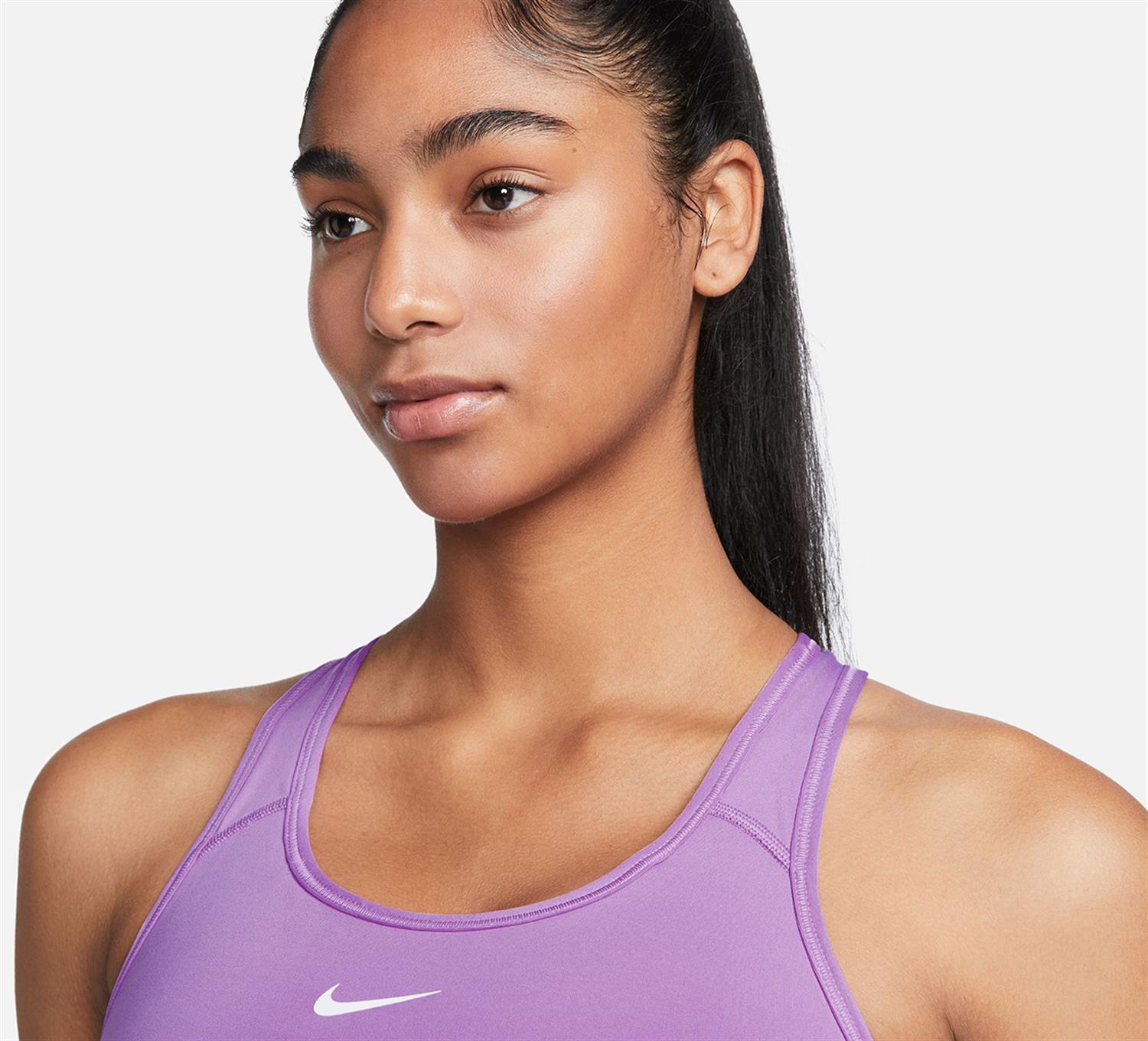 Nike Dri-FIT Swoosh Orta Destekli Tek Parça Pedli Kadın Spor