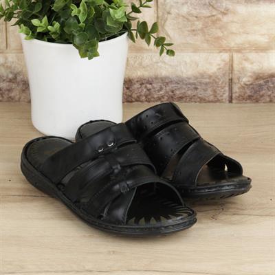 Siyah Hakiki Deri Erkek Terlik