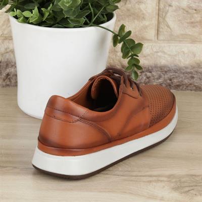 Taba Bağcıklı Hakiki Deri Erkek Günlük Ayakka