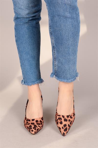 ADELA Leopar Desen Stiletto TABA