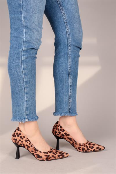 ADELA Leopar Desen Stiletto TABA