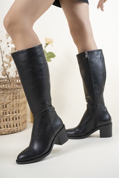 ALİCE Alçak Topuklu Çizme SİYAH