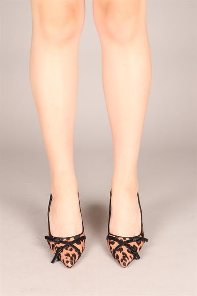 ALİSA Leopar Toka Detay Stiletto SİYAH