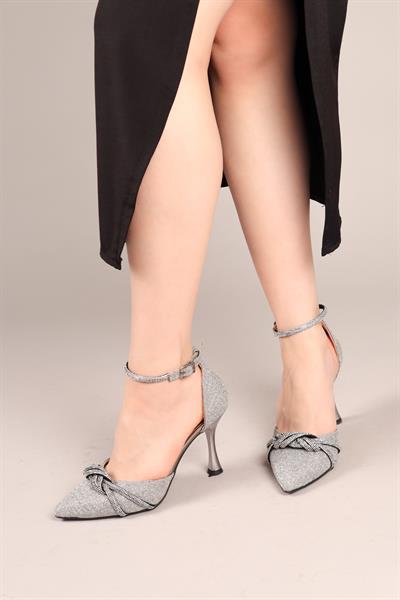 ALWEN Simli Abiye Ayakkabı PLATİN