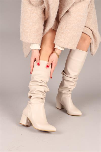 ANİTA Büzgülü Uzun Çizme TEN