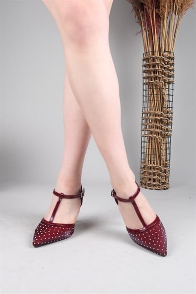 ARIS Saten Rugan Garnili Stiletto BORDO