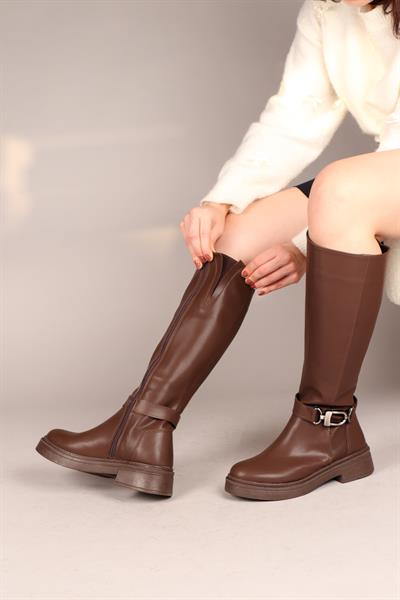 ARYA Toka Detaylı Çizme KAHVERENGİ