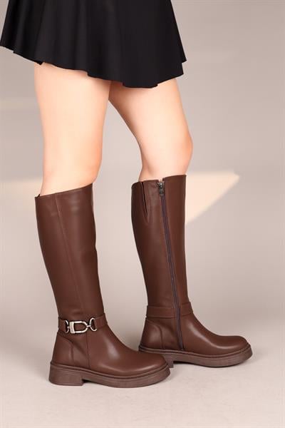 ARYA Toka Detaylı Çizme KAHVERENGİ