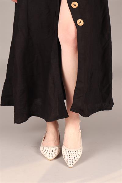 AURORA  Alçak Topuklu Örgü Stiletto TEN