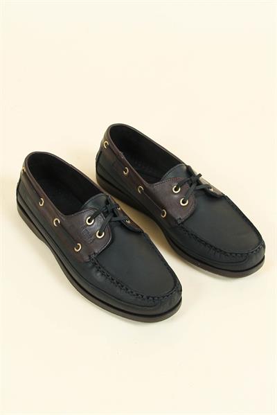 Bağcıklı Saraçlı Erkek Marine Ayakkabı SİYAH