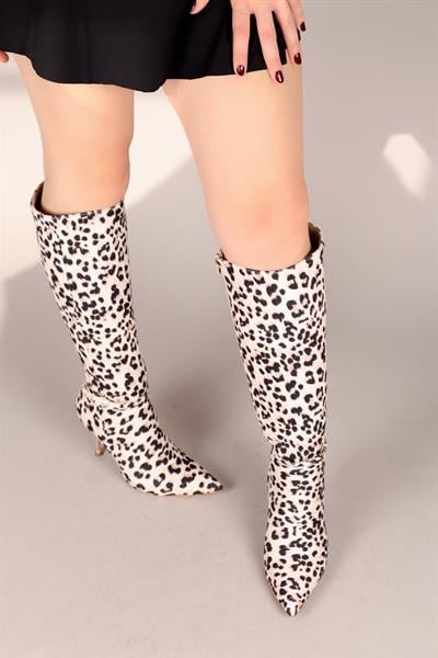 BAİBA Tokalı Çita Çizme BEJ