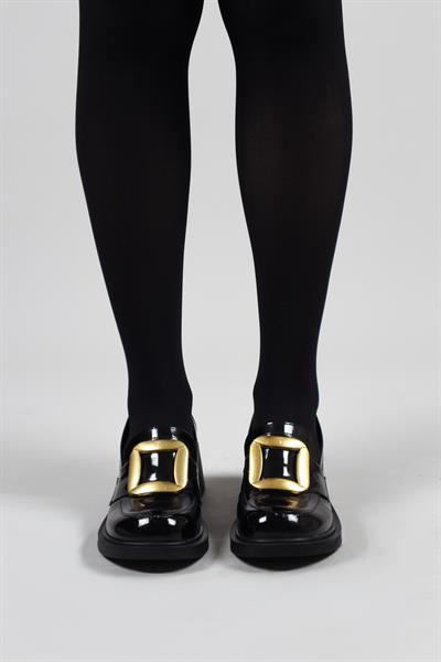 BEATRİZ Tokalı Rugan Topuklu Ayakkabı SİYAH