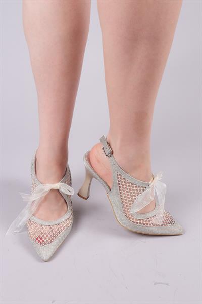 BERNAL Tül Bağcıklı Stiletto GOLD