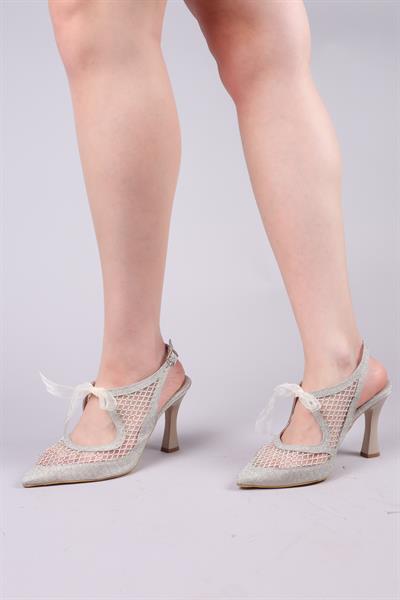 BERNAL Tül Bağcıklı Stiletto GOLD