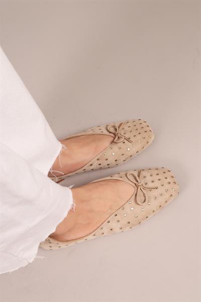 BOTROP Fiyonklu Süet Babet BEJ