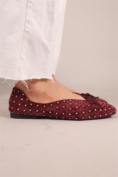 BOTROP Fiyonklu Süet Babet BORDO