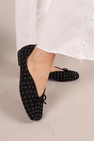 BOTROP Fiyonklu Süet Babet SİYAH