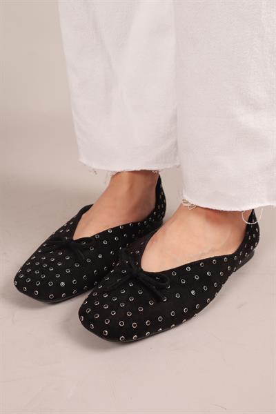 BOTROP Fiyonklu Süet Babet SİYAH