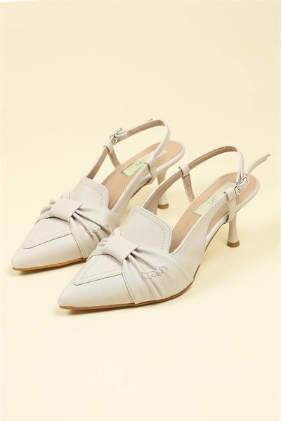 Büzgü Fiyonklu Stiletto TAŞ