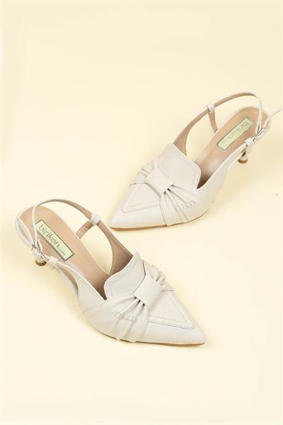 Büzgü Fiyonklu Stiletto TAŞ