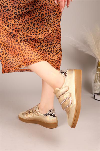 CALİRAS Cırtlı Garnili Sneakers GOLD