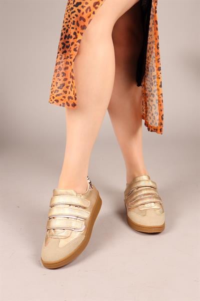 CALİRAS Cırtlı Garnili Sneakers GOLD