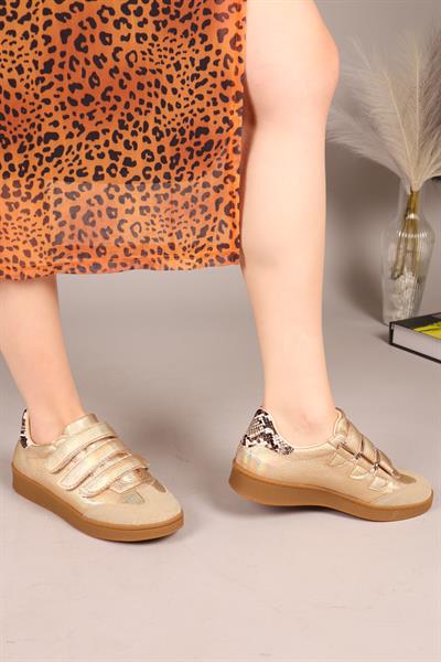 CALİRAS Cırtlı Garnili Sneakers GOLD